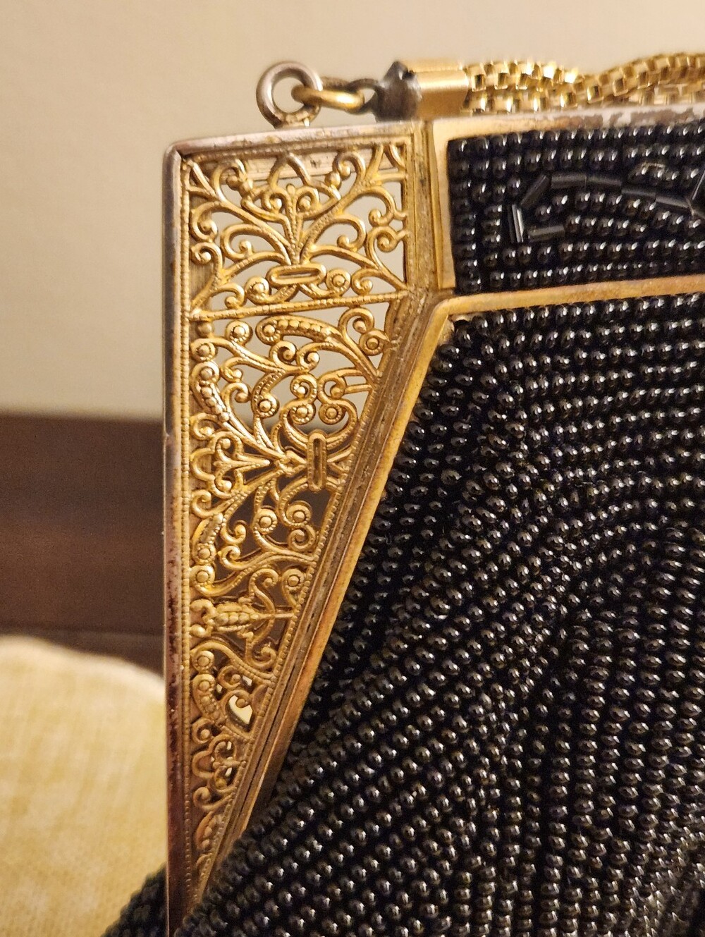 1960s Walborg Black Beaded Handbag - Picture 2 of 10